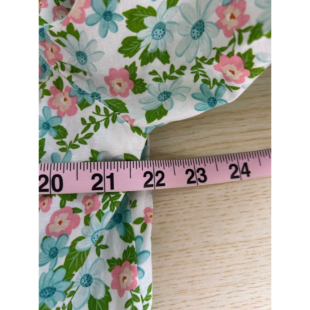Recollections Prairie Dress Floral ruffle Neck Maxi Cotton USA Made cottagecore - Picture 12 of 12